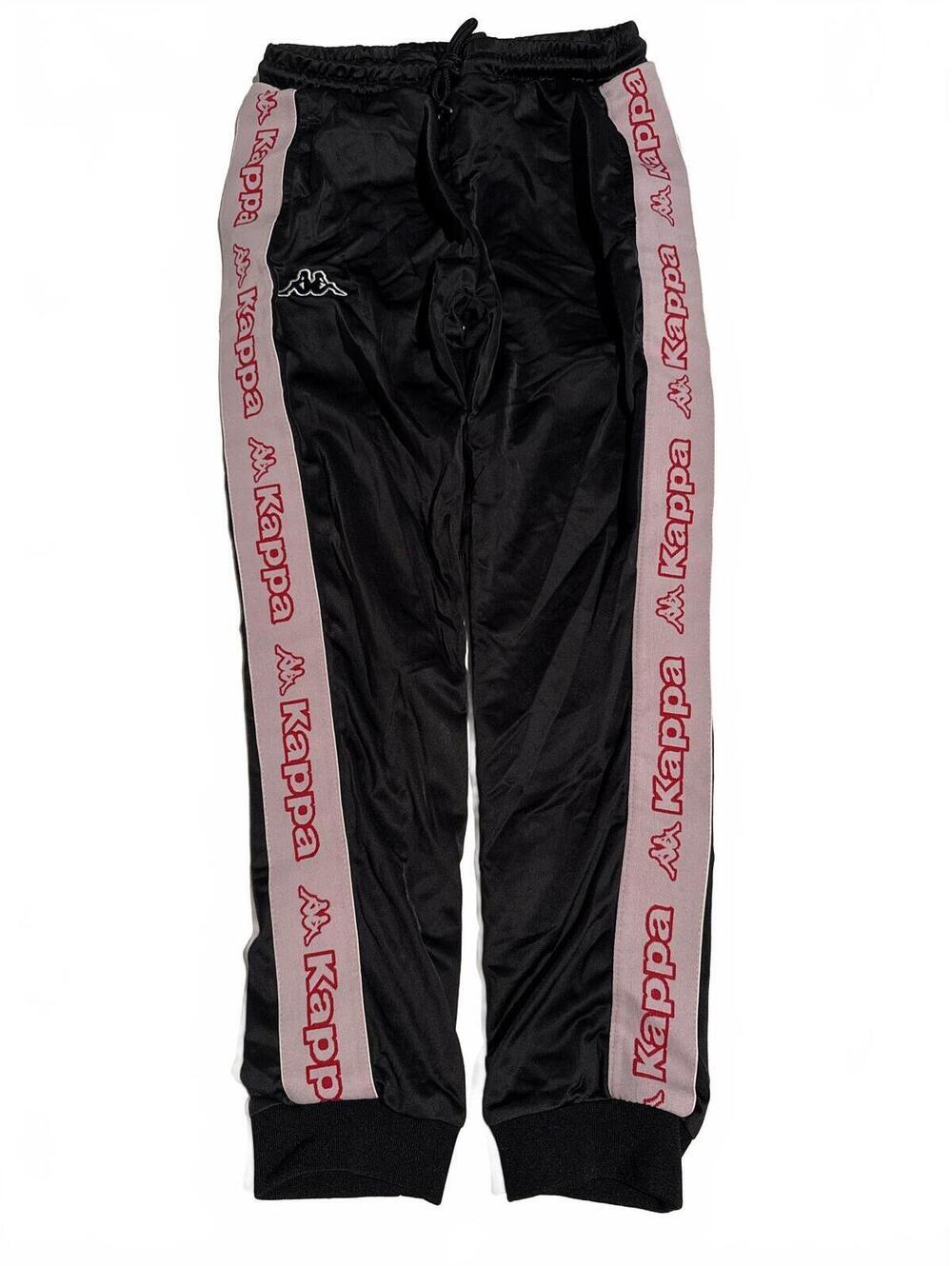 Kappa Black Track Pants - Kids 12 Years